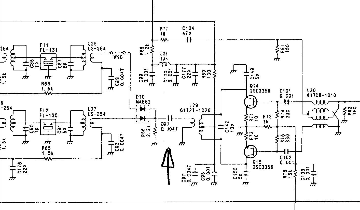 Schematics of 70cm RF unit.